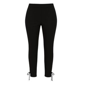 I Saw It First Womens/Ladies Tied Hem Pants / Black